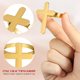 thumbnail image 3 of BESTYASH 4Ud Sujetadores De Servilletas Dorados Con Cruces Para De En Festividades, 3 of 6