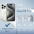 thumbnail image 2 of JETech Ultra Slim (0.35mm Thin) Case for iPhone 15 Pro 6.1-Inch, Camera Lens Cover Full Protection, Lightweight Matte Finish PP Hard Minimalist Case, Support Wireless Charging (White Titanium), 2 of 6