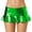 Green#07, variant on Women's Layered Metallic Mini Skirts Low Waist Nightclub Dressing Skirts Solid Lightweight Comfy Performance Shiny Dance Clubwear Short Skirt