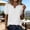 White, variant on Women Dressy Casual V-Neck Button T-Shirts Loose Puff Short Sleeve Tops Tunic Blouses White S(S)