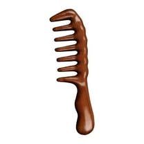 Wide Tooth Wooden Hair Comb for Detangling Curly Hair - No Static Natural Sandalwood Brush