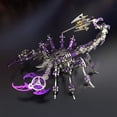 thumbnail image 1 of Puzle 3D de metal Scorpion Konhaof Purple para adultos con colores, 1 of 6