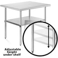 thumbnail image 4 of KUTLER Stainless Steel Table with Wheels for Prep and Work 30 x 48 Inches, NSF Heavy Duty Commercial Kitchen Table for Restaurant, 4 of 7