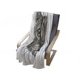 thumbnail image 4 of Animal Soft Flannel Fleece Throw Blanket, Little Cat Head Looking Innocently with Long Whiskers Sketchy Like Artwork, Cozy Plush for Indoor and Outdoor Use, 60" x 80", Grey, by Ambesonne, 4 of 6