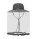 thumbnail image 4 of Sombrero de red para la cabeza Yuyangstore sombrero de pesca Boonie al aire libre Gris oscuro, 4 of 8