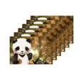 thumbnail image 4 of MKHERT Funny Animal Panda with Tea Party Placemats Table Mats for Dining Room Kitchen Table Decoration 12x18 inch,Set of 6, 4 of 4
