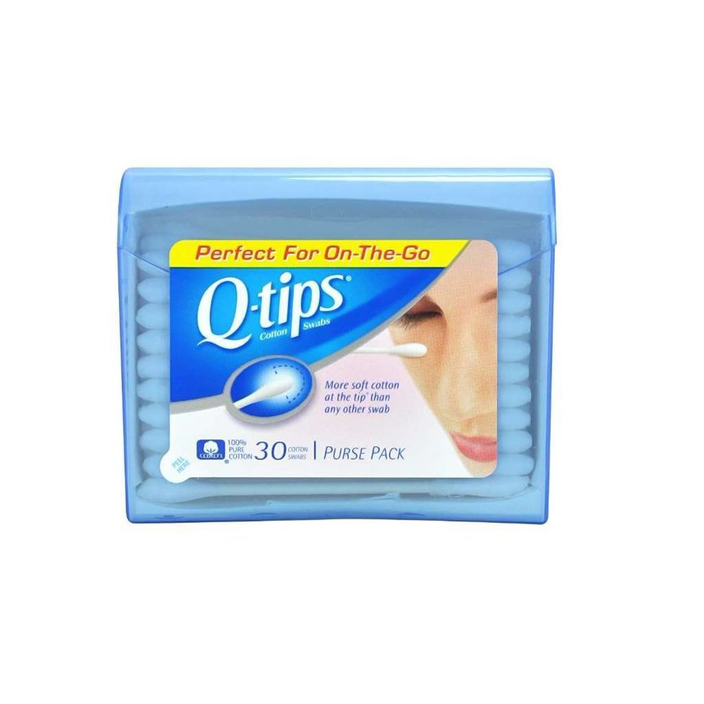 Qtips Swabs Purse Pack 30 Each (Pack of 7)
