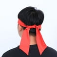thumbnail image 5 of MRLESS Sports Headband Tie Non-Perspiration Sweatband (Red), 5 of 7