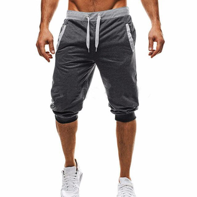 Men Loose Shorts Summer Casual Men Shorts Male Sweatpants Fitness Joggers Short Gyms with Zipper Pockets