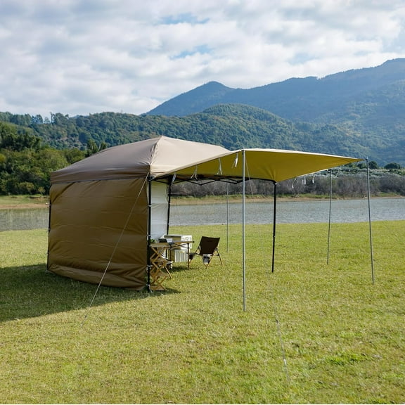 10x10ft Canopy Sidewall for Tent - Khaki, Fit, Waterproof & Blocking