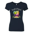 thumbnail image 2 of Wild Bobby, Colorful Softball Girl, Sports, Women Slim Fit Junior Tee, Navy, Small, 2 of 5