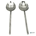 thumbnail image 6 of Elyon Twig Reflective Silver Salad Serving Set Indian Artisan-Made Hostess Set Hand-Forged Stainless Steel 2 Pieces, 6 of 7
