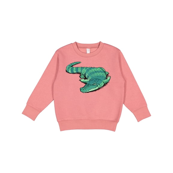 Inktastic Cute Sleepy Alligator Green Alligator Design Toddler Sweatshirt