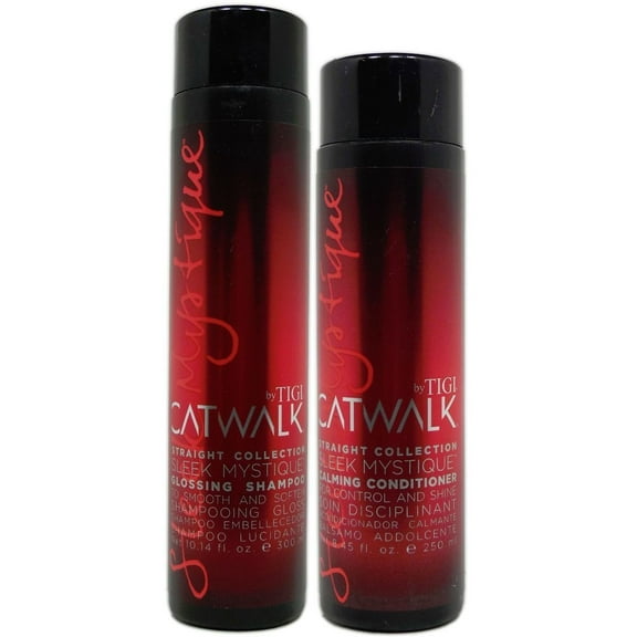 Tigi Catwalk Straight Collection Mystique - Glossing Shampoo 10.14 oz & Calming Conditioner 8.45 oz