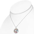 thumbnail image 2 of 925 Sterling Silver Multicolor CZ Round Circle Bright Pendant Necklace, 18", 2 of 4