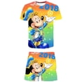 thumbnail image 2 of Conjuntos de ropa de Mickey a la moda para niños, camisetas informales para niñas, Tops + pantalones cortos holgados para niños, ropa de 2 piezas, trajes de la serie Disney Suits4T Gao Jinjia LED, 2 of 2
