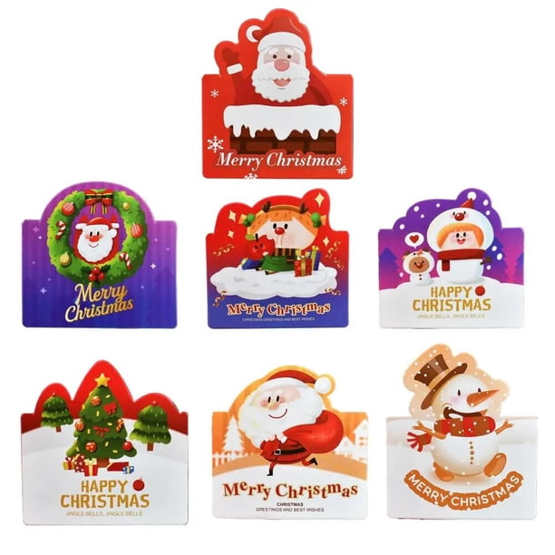 Tarjeta de Navidad colorida brillante, tarjetas de felicitación festivas para amigos, familia 20, escritura suave, bendiciones de Navidad, deseos de Año Nuevo