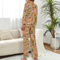 thumbnail image 3 of Top-kevin Women Long Sleeve Pajama Set Comfy Pjs Sets Christmas Cupcakes Candy Canes 2 Piece Lounge Set, 3 of 12