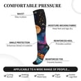 thumbnail image 3 of Lsque Fantasy Cosmic Landscape Pattern Sport Compression Socks for Men & Women 15-20 mmHg Knee High Nurse Pregnant Running Medical and Travel Athletic, 3 of 6