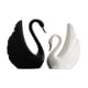 thumbnail image 1 of Estatua de cisne, escultura animal, artesanía decorativa, figura decorativa de resina realista. Blanco negro, 1 of 9