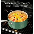 thumbnail image 3 of Koch Systeme CS 1QT Non-Stick Saucepan with Lid, Ceramic Nonstick Coating, Dishwasher Safe, Green, 3 of 8