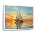 thumbnail image 2 of Designart Décoration Murale Encadrée Surdimensionnée pour Bateau, art Mural Encadré pour Voile de Bateau, Réfléchissant les Rythmes sur les Voiliers, art Mural Encadré Moderne Multicolore Blanc, Cadre en Couleur Blanche, 2 of 5