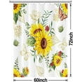 thumbnail image 6 of Vibrant Sunflower Shower Curtain for Bathroom,Waterproof Fabric Plants Shower Curtain with Hooks 84x72 inch, 6 of 6