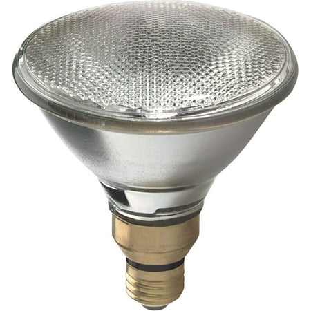 Halogen Flood Beam - 62716 90-Watt 1900-Lumen Outdoor PAR38 Halogen Flood Light Bulb, 25-Degree Beam Spread, White, Lasts 2.7 years based on 3 hours per day usage By GE Lighting