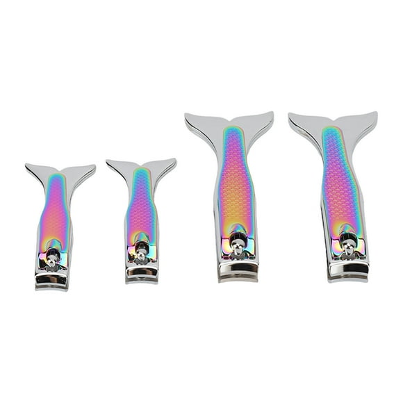 Stainless Steel Nail Clippers Tool,4pcs Fishtail Nail Clipper Nail Cutter Set Nail Clipper Set Sleek Aesthetic
