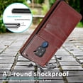 thumbnail image 5 of Funda de piel sintética estilo empresarial para Huawei Mate 20 con tarjetero, función billetera, función de soporte vertical, protección contra caídas, duradera., 5 of 5