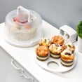 thumbnail image 5 of Cake Carrier Cupcake Storage Containers Holder  Portable Plastic Cake Box with Locking Lid and Handle  Dessert Container Cover Case Food Holder(Pink), 5 of 5