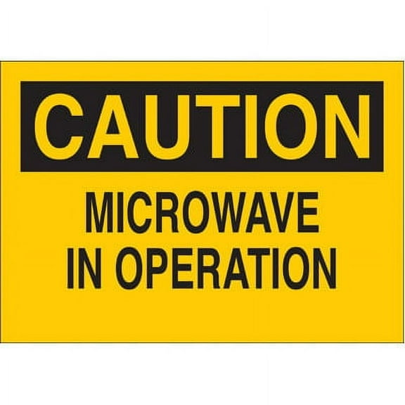 Pack of 1, Brady 25257, Caution Sign Microwave In Operation