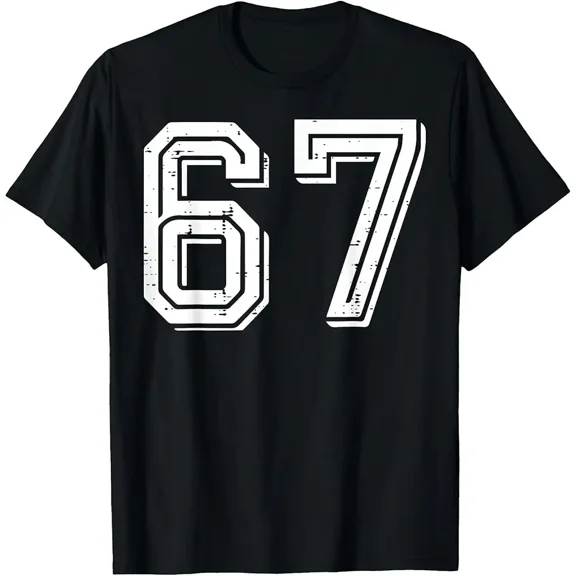 67 Meme Funny 6 7 Men Women Kids Youth Teen Boys Girls Gift Unisex T-Shirt, up to Size 5XL