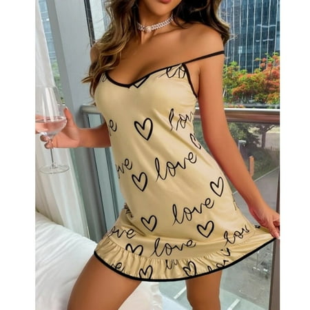 

Women s Fashion Sexy Lace Printing Wireless Bra Sexy Loungewear Suspender Nightdress