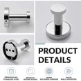 thumbnail image 3 of Chrome SUS304 Wall-Mounted Coat Hook 4-Prong Design, 3 of 4