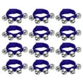 thumbnail image 1 of Unique Bargains 12 Pcs Cloches de Poignet, Cloches de Jingle Cloches de Cheville Instruments de Percussion Groupe de Rythme Musical 4 Cloches Argentées, Bleu Marine Foncé, 1 of 6