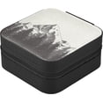 thumbnail image 3 of Coolnut Mountain Travel Jewelry Box PU Leather Jewelry Organizer Ideal Gift for Women Girls, Portable Mini Jewelry Travel Case for Stud Earrings Rings Necklaces Bracelets Women Gifts, 3 of 7