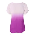thumbnail image 4 of Camiseta informal de manga corta con estampado teñido anudado degradado para mujer Camiseta de manga corta con cuello en V para mujer OAVQHLG3B Store lin121212, 4 of 5