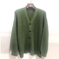 thumbnail image 5 of IROINNID Cardigan for Women Open Front Clearance Lightweight Solid Color Knitwear Outerwear Single Breasted Loose Sweater Cardigan Coat,Olive Green, 5 of 5