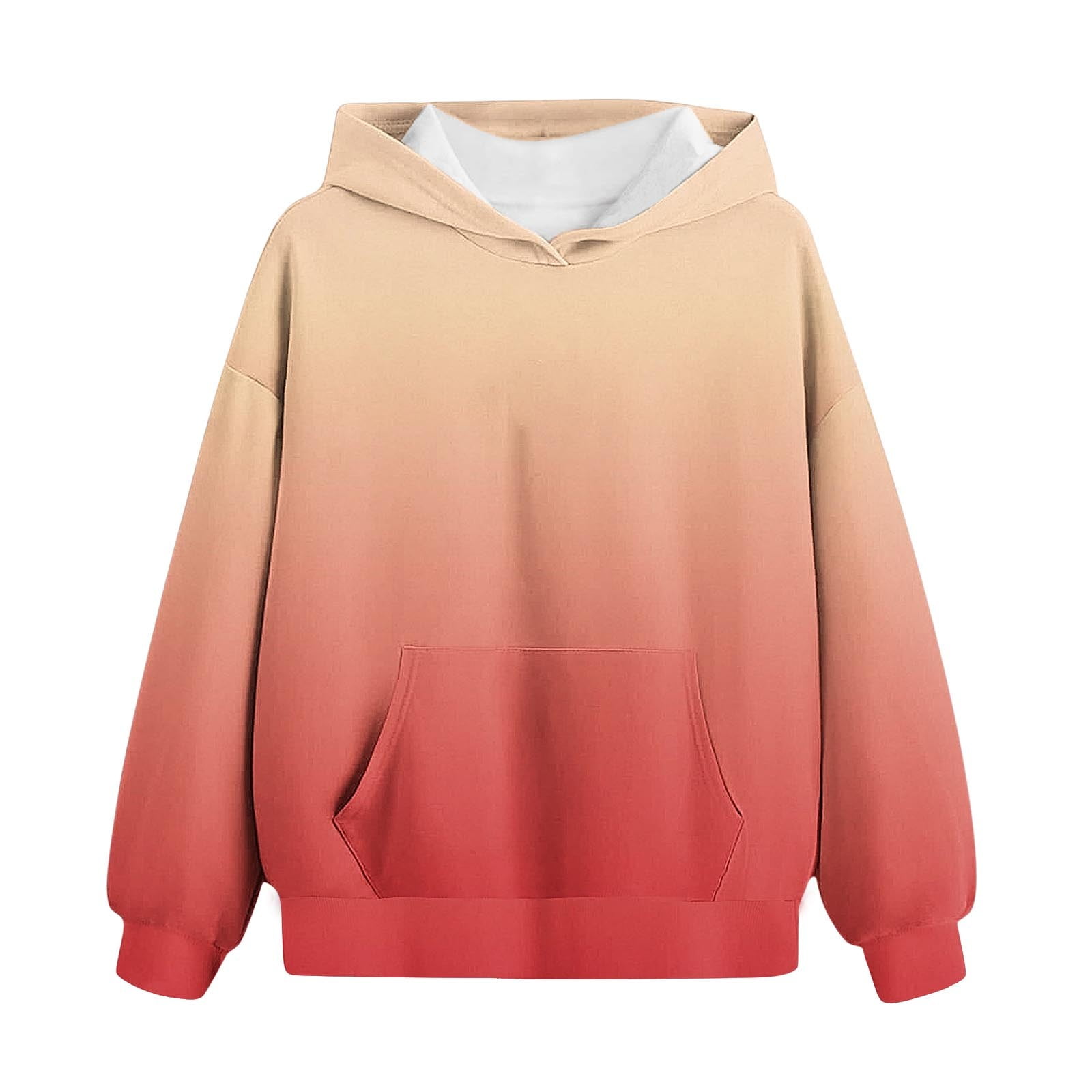 2-14 Years Gradient Hooded Tops Boys and Girls Casual Long