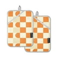 thumbnail image 7 of Yayeee Pot Holders Kitchen Heat Resistant with Pocket 7"x9.8" Cotton Oven Cooking Hot Pads, Orange Checkered Pattern, 7 of 7