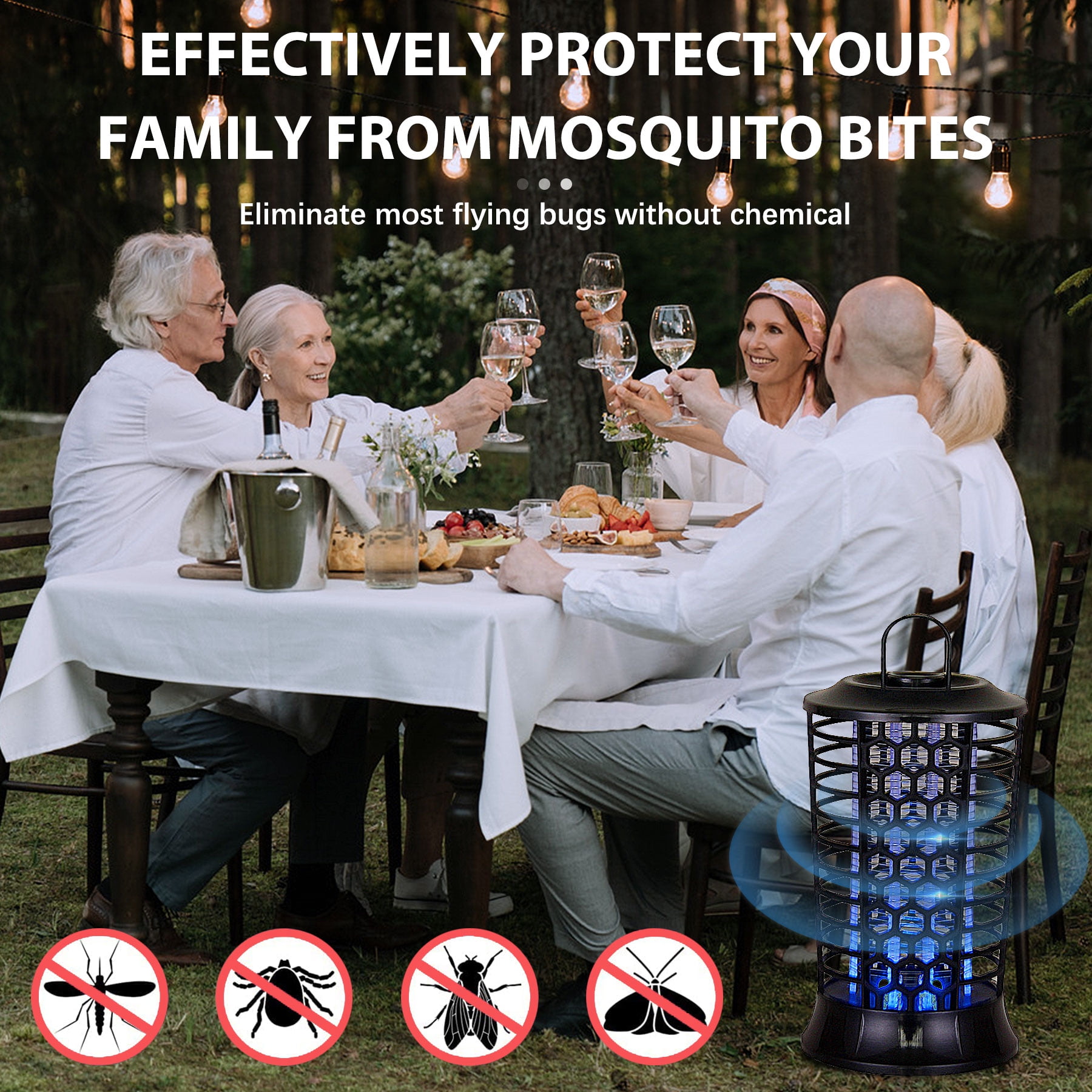 MXKF Electric Bug Zapper, Indoor Mosquito Killer with UV Light