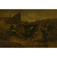 thumbnail image 3 of Etienne-Prosper Berne-Bellecour 24x18 Black Modern Framed Museum Art Print Titled - In the Trench (C. 1875), 3 of 5
