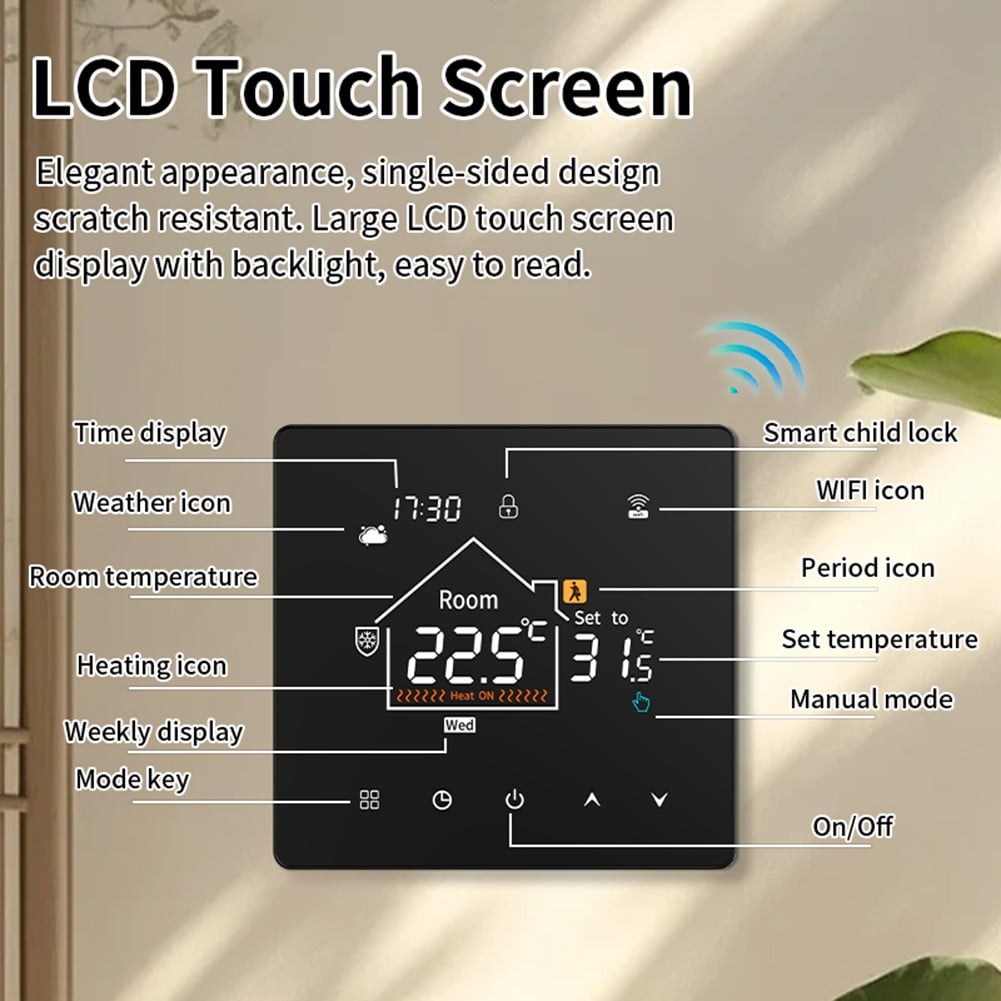 AFQH WiFi Thermostat for Water Room Thermostat Underfloor Heating Programmable