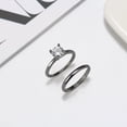 thumbnail image 3 of Envy Wedding Ring Set by Ginger Lyne Sterling Silver Engagement Ring and Band for Women, 3 of 8