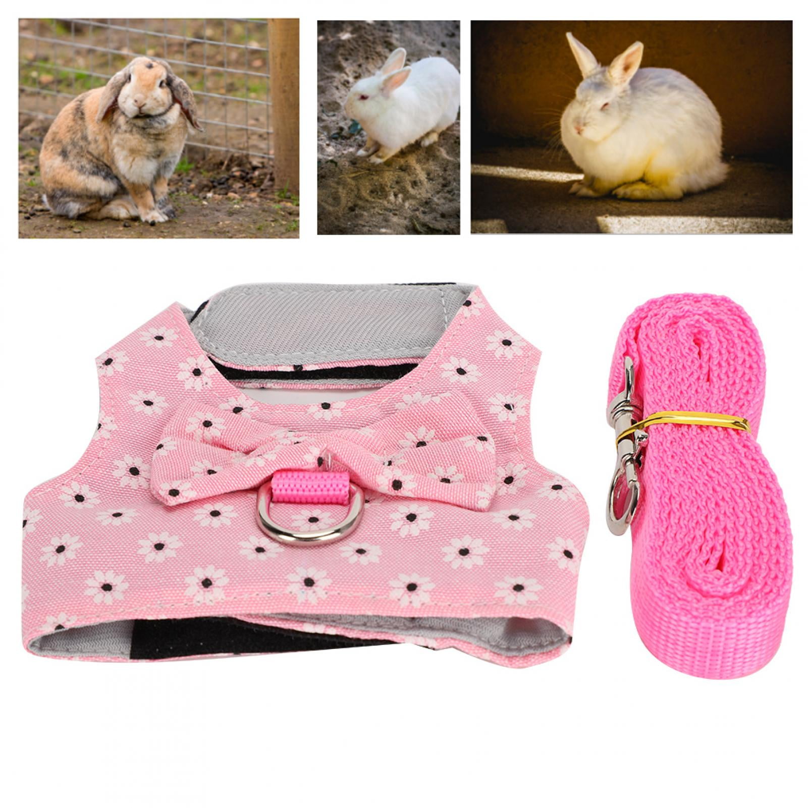 Qiilu Rabbits Harness, With A Traction Rope Vest Harness Set, For