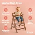 thumbnail image 3 of hauck Alpha+ Grow Along Adjustable Wooden Highchair Seat, Beechwood, Walnut, 3 of 7