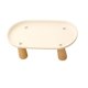 thumbnail image 5 of Soporte para comedero de gato con patas de madera resistentes, antivómitos, para mascotas. Beige 24cmx13cm, 5 of 9