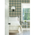 thumbnail image 3 of Chesapeake Maud Teal Crochet Geometric Wallpaper, 3 of 4