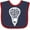 Navy and Red, variant on Inktastic Lacrosse Sports Team Coach Player Boys or Girls Baby Bib